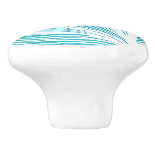 Abstracte Beach Scallop Seashell Keramische Knop (Zijkant)