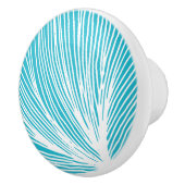 Abstracte Beach Scallop Seashell Keramische Knop (Rechts)