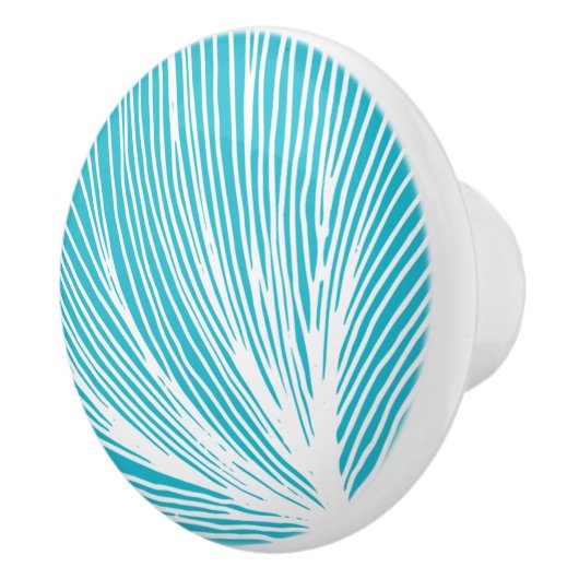 Abstracte Beach Scallop Seashell Keramische Knop (Rechts)