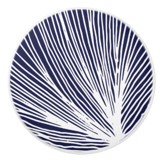 Abstracte Beach Scallop Seashell Keramische Knop