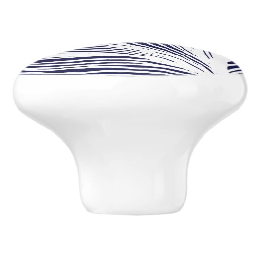 Abstracte Beach Scallop Seashell Keramische Knop (Zijkant)