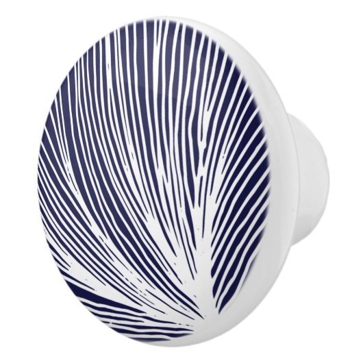 Abstracte Beach Scallop Seashell Keramische Knop (Rechts)