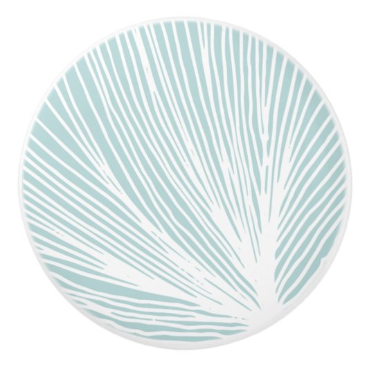 Abstracte Beach Scallop Seashell Keramische Knop (Voorkant)