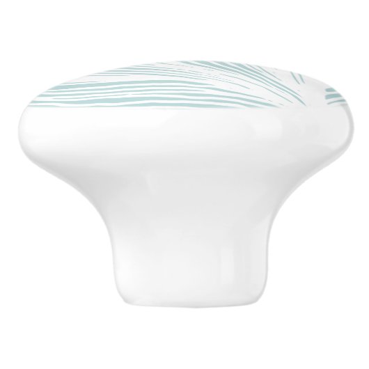 Abstracte Beach Scallop Seashell Keramische Knop (Zijkant)