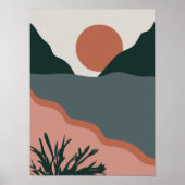 Abstracte Beach Wall Art Poster (Voorkant)