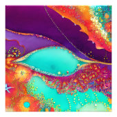 Abstracte Beachy Art Foto Afdruk (Voorkant)