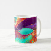  Abstracte Beachy Art Koffiemok (Voorkant rechts)