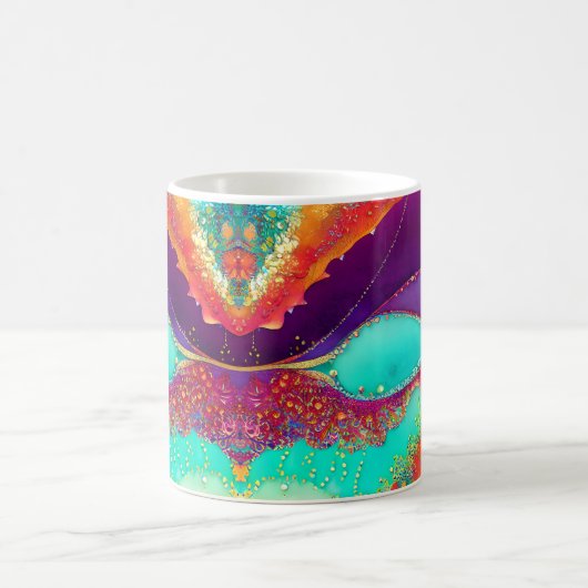  Abstracte Beachy Art Koffiemok (Center)