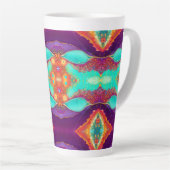 Abstracte Beachy Art Latte Mok (Rechterhoek)