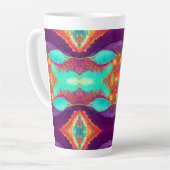 Abstracte Beachy Art Latte Mok (Linkerhoek)