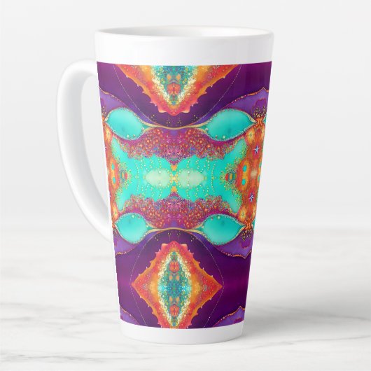  Abstracte Beachy Art Latte Mok (Linkerhoek)