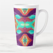 Abstracte Beachy Art Latte Mok (Rechts)