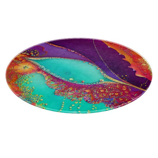  Abstracte Beachy Art Snijplank (Hoek)