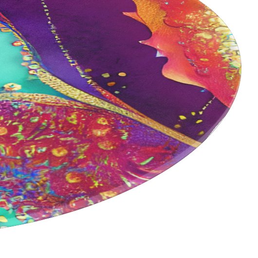  Abstracte Beachy Art Snijplank (Hoek)