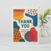 Abstracte bedankkaart - oprechte boodschap met een (Staand voorkant)