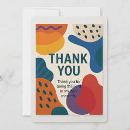 Abstracte bedankkaart - oprechte boodschap met een