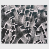 ABSTRACTE BEDEELING VAN ZWARTE EN WITTE KLEUREN CADEAUPAPIER (Vlak)