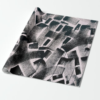 ABSTRACTE BEDEELING VAN ZWARTE EN WITTE KLEUREN CADEAUPAPIER