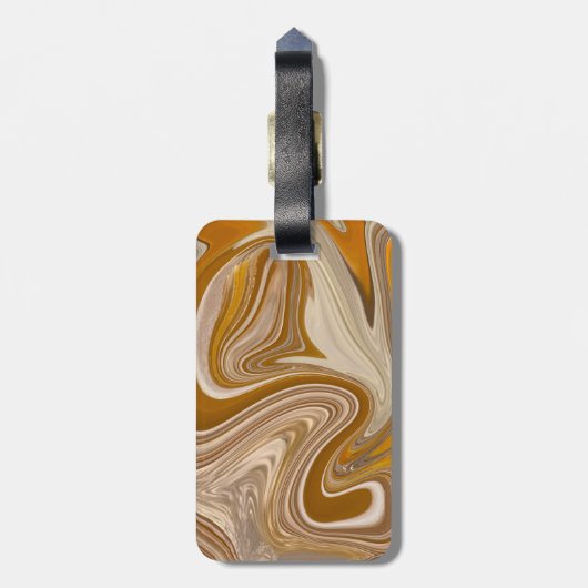 Abstracte Beer Tijd Bagagelabel (Achterkant verticaal)