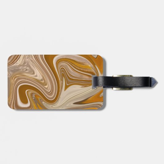 Abstracte Beer Tijd Bagagelabel (Achterkant horizontaal)