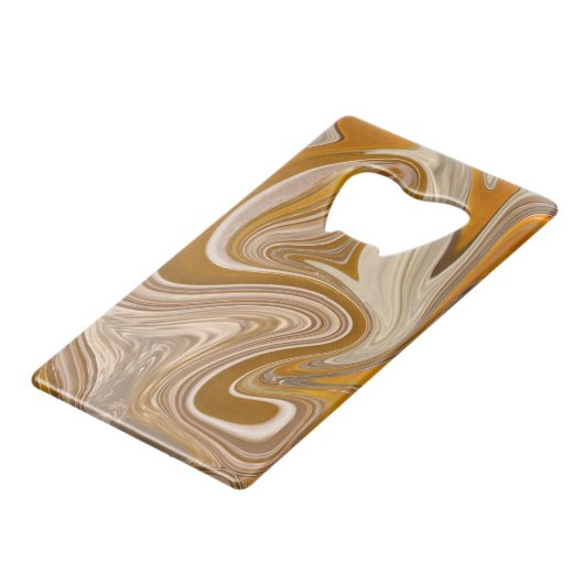 Abstracte Beer Tijd Creditkaart Flessenopener (Achterkant Gekanteld)