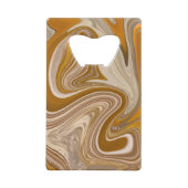 Abstracte Beer Tijd Creditkaart Flessenopener (Achterkant)