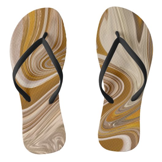 Abstracte Beer Tijd Teenslippers (Voetbed)
