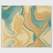 Abstracte beige agaat marmeren werveling cadeaupapier (Vlak)