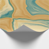 Abstracte beige agaat marmeren werveling cadeaupapier (Hoek)