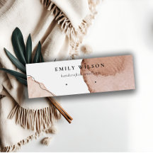 Abstracte Beige Bruine Waterverf Oorbel Display