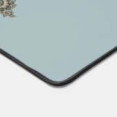 Abstracte beige lichtblauwe fractale kunstspiralen bureaumat (Hoek)