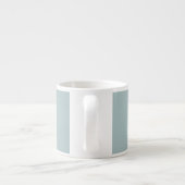 Abstracte beige lichtblauwe fractale kunstspiralen espresso kop (Achterkant)