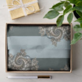 Abstracte beige lichtblauwe fractale kunstspiralen tissuepapier (Geschenk)