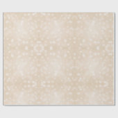 Abstracte beige neutrale bokeh kerstverlichting cadeaupapier (Vlak)