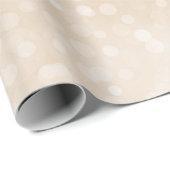 Abstracte beige neutrale bokeh kerstverlichting cadeaupapier (Rol Hoek)