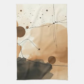 Abstracte beige Waterverf lagen Theedoek (Verticaal)