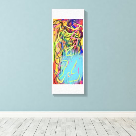 Abstracte bekabeling canvas afdruk (Insitu (Houten vloer))