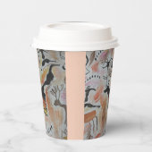 Abstracte bekervel met cave Art Papieren Bekers (Links)