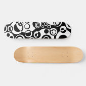 Abstracte bellen 01 - B/W Persoonlijk Skateboard (Horizontaal)