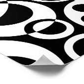 Abstracte bellen 01 - B&W Poster (Hoek)