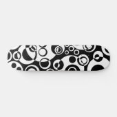 Abstracte bellen 01 - B/W - Retro Persoonlijk Skateboard (Horizontaal)