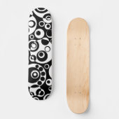 Abstracte bellen 03 - B/W Skateboard (Voorkant)