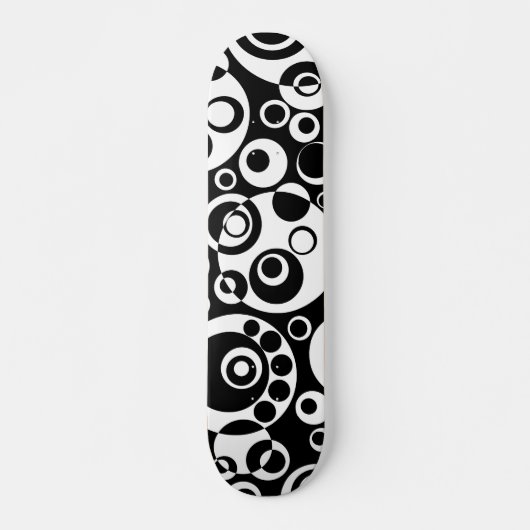 Abstracte bellen 03 - B/W Skateboard (Voorkant)