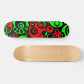 Abstracte bellen 03 - V2 - Retro Persoonlijk Skateboard (Horizontaal)
