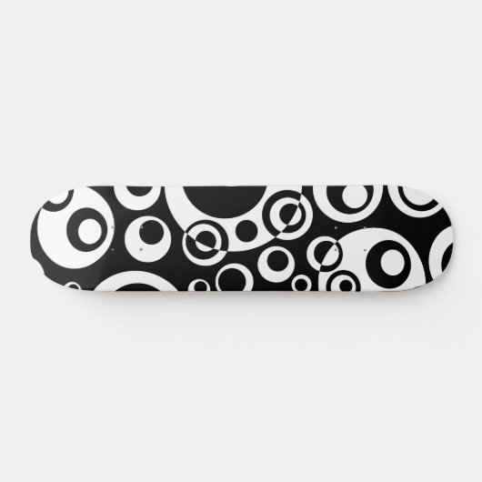 Abstracte bellen 04 - B/W Persoonlijk Skateboard (Horizontaal)
