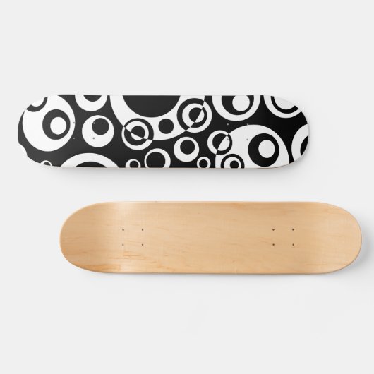 Abstracte bellen 04 - B/W Persoonlijk Skateboard (Horizontaal)