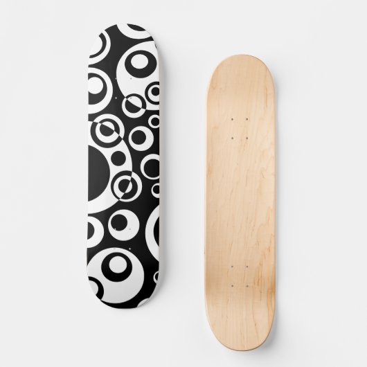 Abstracte bellen 04 - B/W Persoonlijk Skateboard (Voorkant)