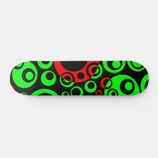 Abstracte bellen 04 - V2 - Retro Persoonlijk Skateboard (Horizontaal)
