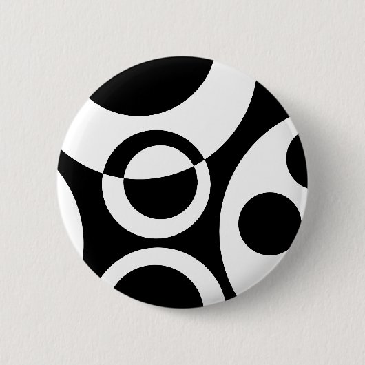 Abstracte bellen B&W 01 Ronde Button 5,7 Cm (Voorkant)
