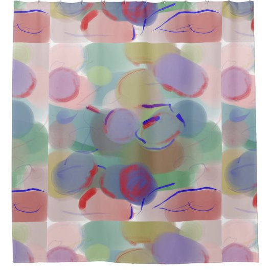 Abstracte bellen douchegordijn (Voorkant)
